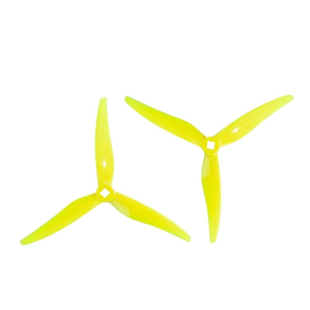 Gemfan Hurricane SL 5125 3-Blade Propeller (1.5mm Shaft - Set of 4) - 5mm - Yellow