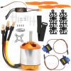 Dilwe RC Helicopter Fixed Wing Set, 2217 KV1100 Motor+1060 Propeller+9G Servo+40A ESC Kit 4-in-1 RC Fixed Wing Accessories for Remote Control Helicopter, Brushless Motor and view 3