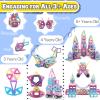 ASOK Magnetic Blocks Magnetic Tiles 133pcs 3D Castle Educational Learning and Development Toys for 3 4 5 6 7 8 9 Years Old Boys Girls Kids 133pcs view 4