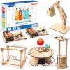 Poraxy 5 Set STEM Science Kits for Kids Age 8-12, Wooden Building STEM Projects 8-10, 3D Puzzles, Experiment Circuits Model, Toys for Ages 8-13, Gifts for Boys and Girls 6 7 8 9 10 11 12 13 Years Old view 1