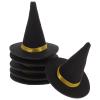 Amosfun 6Pcs Mini Felt Witch Hats 3.14 Inch Handmade Halloween Wine Bottle Decor Diy Hair Accessories Crafts Party Supplies view 1