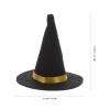 Amosfun 6Pcs Mini Felt Witch Hats 3.14 Inch Handmade Halloween Wine Bottle Decor Diy Hair Accessories Crafts Party Supplies view 4