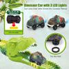 174 PCS Flexible Dinosaur Train Tracks and Race Cars Playset with 8 Dinosaurs Figures, Electric Vehicles, Lights - Create Road Racing World for Toddlers and Kids view 2