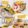 Construction Race Tracks Set, Flexible Train Tracks w/ 2 Electric Construction Race Vehicles w/Lights, STEM Engineering Race Track Toys with Dump Truck, Crane Assort Acessories for Boys Girls view 4