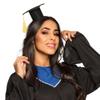 Boland 90610  Headband Graduation Hat, Black/Yellow, Tiara with Mini Hat, Student Hat, Graduation, Headpiece, Costume, Carnival, Theme Party view 2