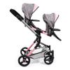 Bayer Twin Doll Pram Neo, Grey, Pink with Butterfly, Jean Look view 4