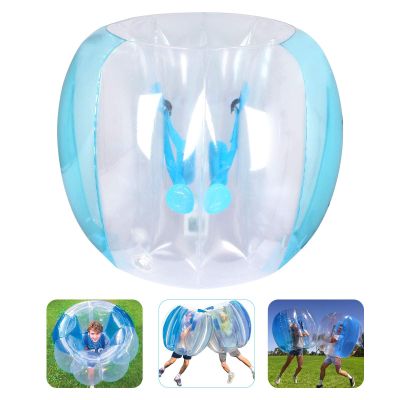 Inflatable Bumper Balls for Adults Human Hamster Balls for Adults Inflatable Lawn Game Ball 0.3mm Ultra-Thick PVC Toys Body Bumpers Ball Full Body for Outdoor Team Gaming Play (1PC (4FT Blue+White))