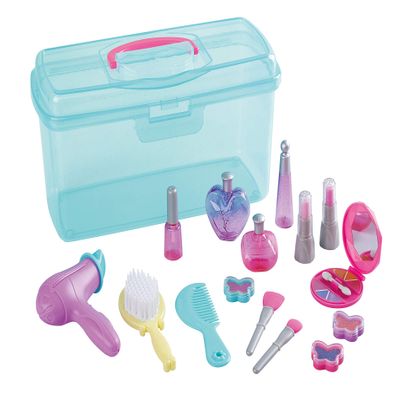 PlayGo Kids Makeup Toys, Makeup Set, Girl, Princess, Pink Birthday Gift, Safe Non-Toxic Age 3 Year & up (16 Pieces)