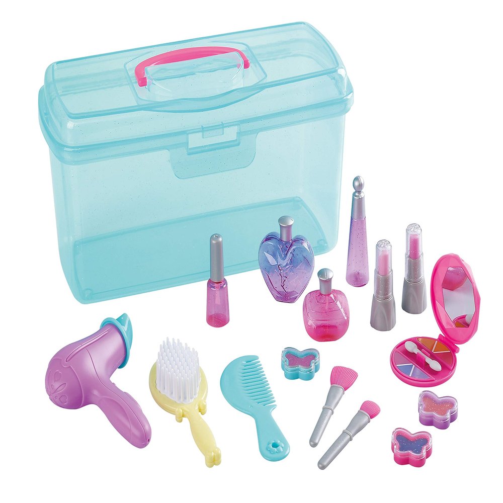 PlayGo Kids Makeup Toys, Makeup Set, Girl, Princess, Pink Birthday Gift, Safe Non-Toxic Age 3 Year & up (16 Pieces)
