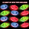 ArtCreativity Light Up Spinning Top Toys, Set of 12, Flashing Spin Toys with LED Effects, Light Up Birthday Party Favors for Boys and Girls, Goodie Bag Fillers for Kids view 2
