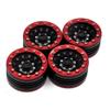 Aluminum Alloy 1.9" Beadlock Wheel Rims for 1/10 RC Axial SCX10 CC01 D90 D110 TF2, 4Pcs (Black& Red) view 2