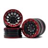 Aluminum Alloy 1.9" Beadlock Wheel Rims for 1/10 RC Axial SCX10 CC01 D90 D110 TF2, 4Pcs (Black& Red) view 3