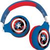 LEXiBOOK Avengers Marvel 2-in-1 Bluetooth Headphones for Kids - Stereo Wireless Wired, Kids Safe, Foldable, Adjustable, red/Blue, HPBT010AV view 1