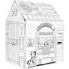 Easy Playhouse Police and Fire Station - Kids Art & Craft for Indoor & Outdoor Fun  Decorate & Personalize The Cardboard Fort, 32" X 26. 5" X 40. 5" - Made in USA, Age 3+ [Amazon Exclusive], white view 1