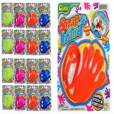 JA-RU Giant Sticky Hands for Kids (12 Pack) Stretchy Sticky Fidget Toys, Bulk Goodie Bag Stuffers, Sticky Hands Party Favors & Classroom Treasure Box Prizes. 414-12s