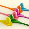 JOYIN 24 PCS Easter Egg and Spoon Race Game Set, 12 Players Carnival Egg and Spoon Relay Game for Kids & Family Activity Holiday Outdoor Yard Easter Egg Hunt Birthday Party Lawn view 3