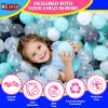 STARBOLO Ball Pit Balls for Toddlers Pack of 100 200 500 - BPA&Phthalate Free Non-Toxic Crush Proof Soft Plastic Balls for 1-5Years Old Toddlers Girl Kids Birthday Pool Playpen Tent Party view 2