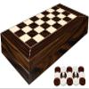 16.5'' Turkish Backgammon Set, Board Game for Family Game Nights, Modern Elite Vinyl Unscratchable Tavla for Adults and Couples, Magnetic Closing Meachanism by LaModaHome view 2