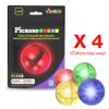 PicassoTiles Motion Activated Marbles 4pc LED Light-Up Glow in The Dark Translucent Balls for Marble Run Race Racetrack Maze Magnetic Construction Magnet Tiles Building Block STEM Education Kids Toys view 3