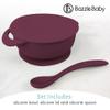 Bazzle Baby Silicone Suction Bowls with Suction Lid and Spoon | 3-piece set | BPA Free Silicone | Perfect for 4-36 Months. view 4