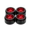 4Pcs Aluminum Alloy 1.9 Inch RC Car Wheel Hub Rims for 1/10 RC Crawler Axial SCX10 SCX10 II 90046 TRX4 D90 (Black & Red) view 1