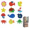 BARMI 12Pcs Wooden Cartoon Sun Fish Fridge Magnet Stickers Education Kid Toy Art Decor,Perfect Child Intellectual Toy Gift Set Random Style 12pcs view 4