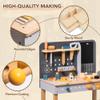 ROBUD Wooden Tool Workbench for Kids Toddlers, Toy Tools Set Gift for 3 4 5 6 7 Years Old and Up view 2