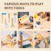 ROBUD Wooden Tool Workbench for Kids Toddlers, Toy Tools Set Gift for 3 4 5 6 7 Years Old and Up view 4