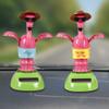 Creative Plastic Solar Power Flamingo Car Ornament Flip Flap Pot Swing Kids Toy,Perfect Child Intellectual Toy Gift Set Green view 3