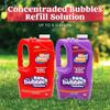 JOYIN 2 Bottles Bubbles Refill Solutions 64 oz (up to 5 Gallon), Concentrated Solution for Bubble Machine, Gun, Wand Refill Fluid Summer, Easter Toys (Red+Purple) view 2
