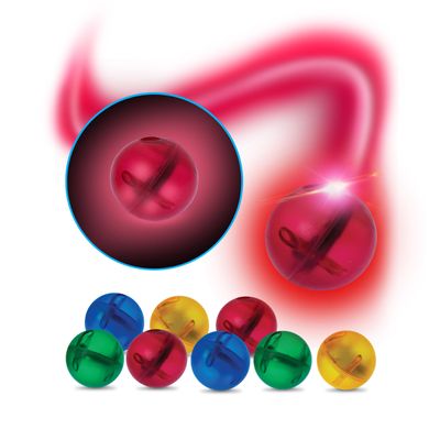 PicassoTiles Motion Activated Marbles 8pc LED Light-Up Glow in The Dark Translucent Balls for Marble Run Race Racetrack Maze Magnetic Construction Magnet Tiles Building Block STEM Education Kids Toys