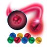 PicassoTiles Motion Activated Marbles 8pc LED Light-Up Glow in The Dark Translucent Balls for Marble Run Race Racetrack Maze Magnetic Construction Magnet Tiles Building Block STEM Education Kids Toys view 1