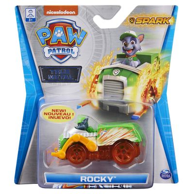 Paw Patrol True Metal Spark Collection 1:55 Scale - Rocky and Vehicle