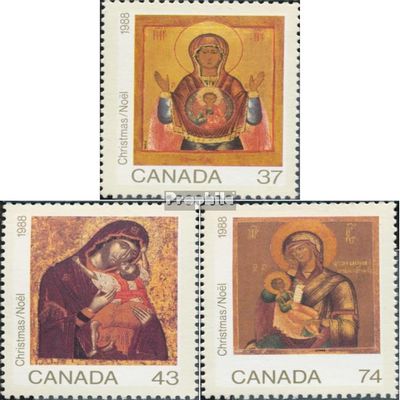 Canada 1110A-1112A (Complete.Issue.) unmounted Mint/Never hinged ** MNH 1988 Christmas (Stamps for Collectors) Christmas