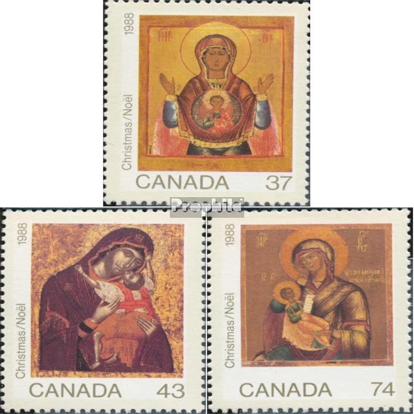 Canada 1110A-1112A (Complete.Issue.) unmounted Mint/Never hinged ** MNH 1988 Christmas (Stamps for Collectors) Christmas