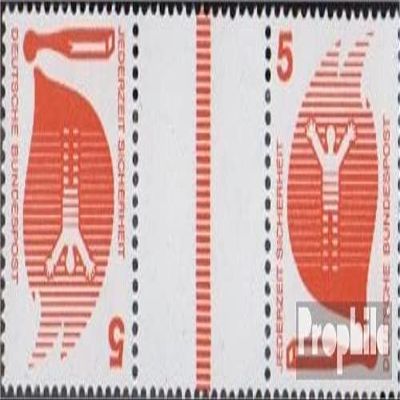 FRD (FR.Germany) KZ10F, Missing Green Strichelleiste unmounted Mint/Never hinged ** MNH 1973 Accident Prevention (Stamps for Collectors)