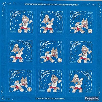 Russia 2511-2513 Folienblatt (Complete.Issue.) unmounted Mint/Never hinged ** MNH 2017 Football WM (Stamps for Collectors) Soccer