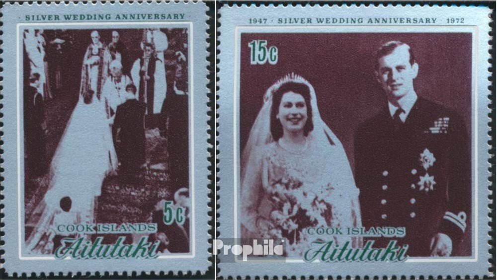 Aitutaki 44-45 (Complete.Issue.) 1972 Silver Wedding (Stamps for Collectors)