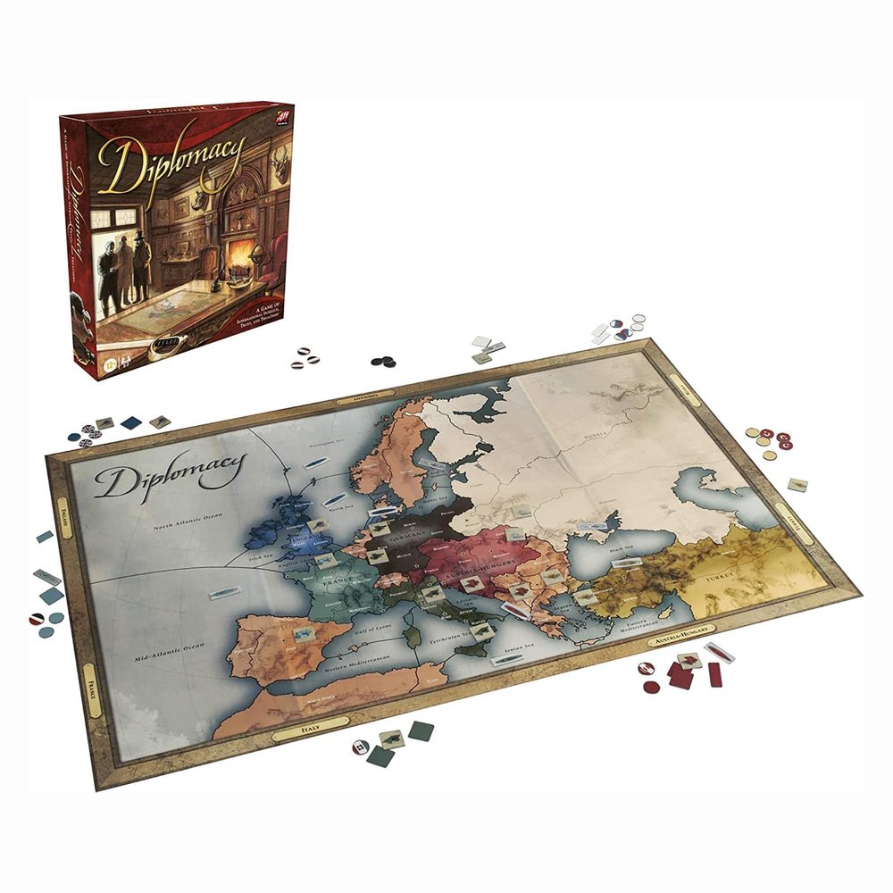 Hasbro Gaming Avalon Hill Diplomacy Cooperative Board Game, European Political Themed Strategy Game, Ages 12 and Up, 2-7 Players