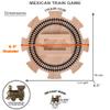 RNK Gaming Mexican Train Dominoes Set Double 12 Color Dots with Wooden Hub 8 Metal Trains and Aluminum Case view 4