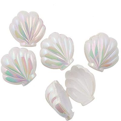 Sea Shell Shaped Plastic Easter Eggs Opal Fillable Empty Perfect for Hiding Treats Easter Hunt Easter Basket Egg Toy Surprise Egg Hunting Set of 10
