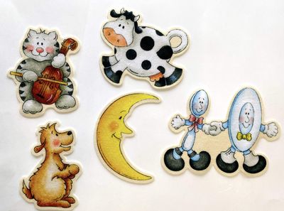 Story Time Felts Hey Diddle Diddle Felt Figures for Felt/Flannel Board Stories PRECUT Nursery Rhymes