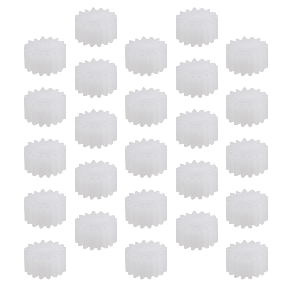 30Pcs Worm Gears, Bettomshin 9x2x5mm/0.35x0.08x0.2"(ODxIDxT)162A 0.5Modulus Plastic Gear, White High Rotating Speed Wide Uses for Pulley Belt Shaft Robot RC Motor Worm Crown Hand DIY Car Kit