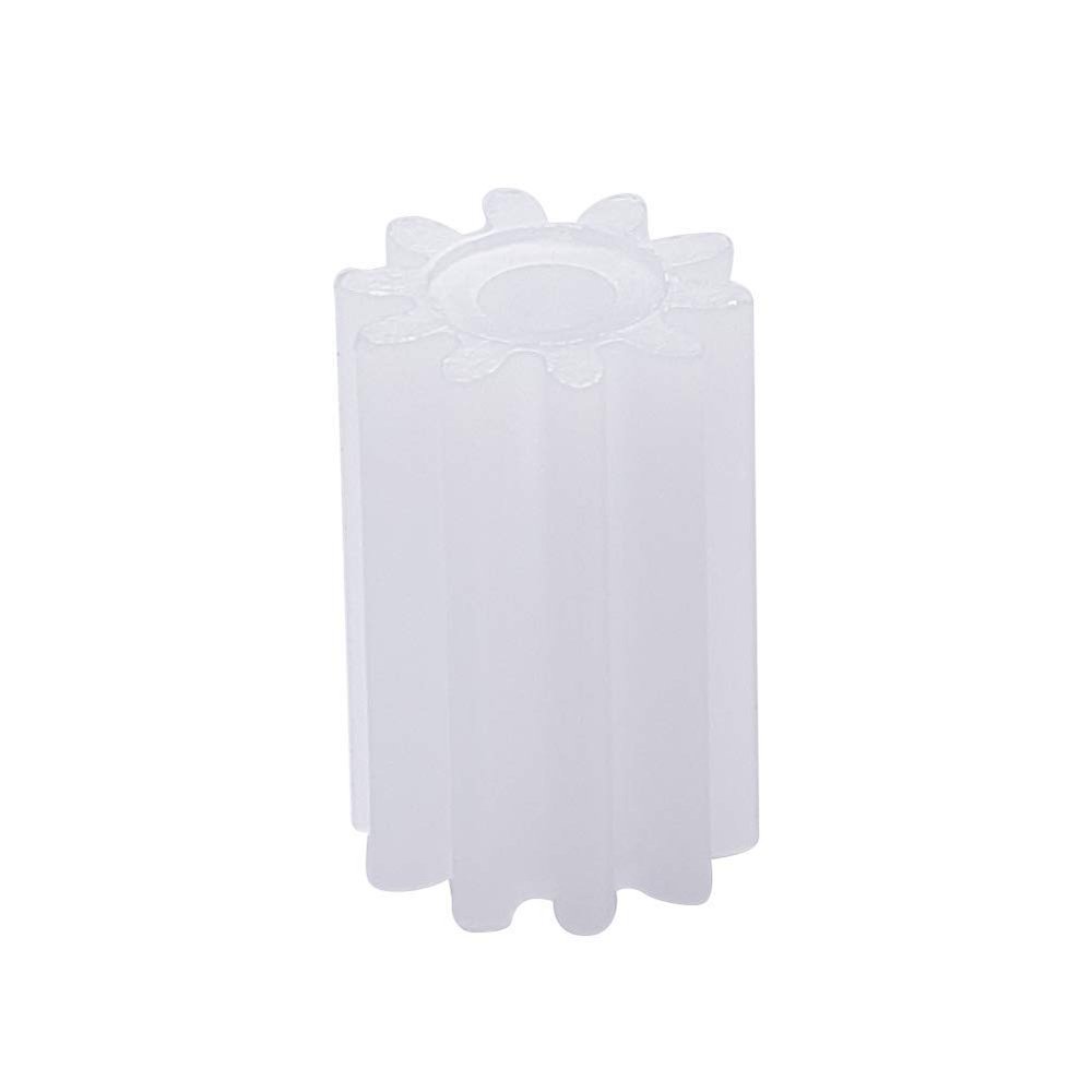 50Pcs Worm Gears, Bettomshin 6x2x9mm/0.24x0.08x0.35"(ODxIDxT)102A 0.5Modulus Plastic Gear, White High Rotating Speed Wide Uses for Pulley Belt RC Motor Hand DIY Car Kit