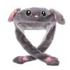 WAYUYU Moving Ear Rabbit Hat, Plush Bunny Ears Headband Halloween Animal Easter Cosplay Rabbit (Grey) view 1