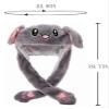 WAYUYU Moving Ear Rabbit Hat, Plush Bunny Ears Headband Halloween Animal Easter Cosplay Rabbit (Grey) view 2