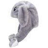 WAYUYU Moving Ear Rabbit Hat, Plush Bunny Ears Headband Halloween Animal Easter Cosplay Rabbit (Grey) view 3