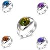 swqfzki Mood Rings 2Pcs Eyes Changing Color Emotion Feeling Finger Ring with Box for Women view 2