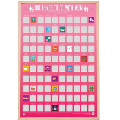 Gift Republic 100 Things to Do with Mom Scratch Off Activity Poster