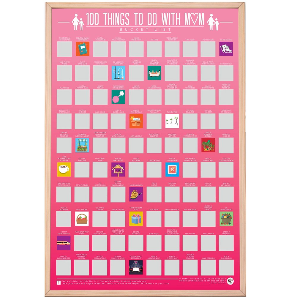 Gift Republic 100 Things to Do with Mom Scratch Off Activity Poster